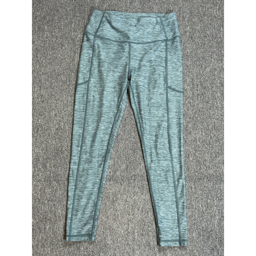 Victoria‎ Secret Leggings Womens 6 Green Stretch Waist Heather Cropped Ankle